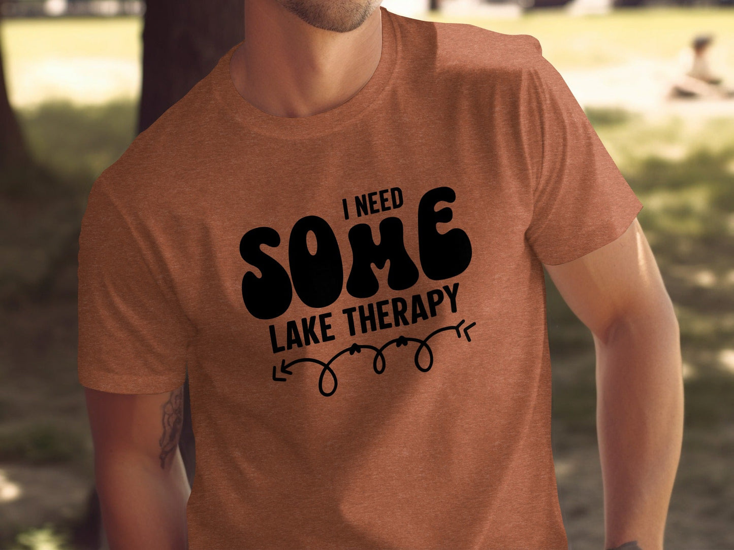 I Need Some Lake Therapy Funny Summer Vacation T-Shirt