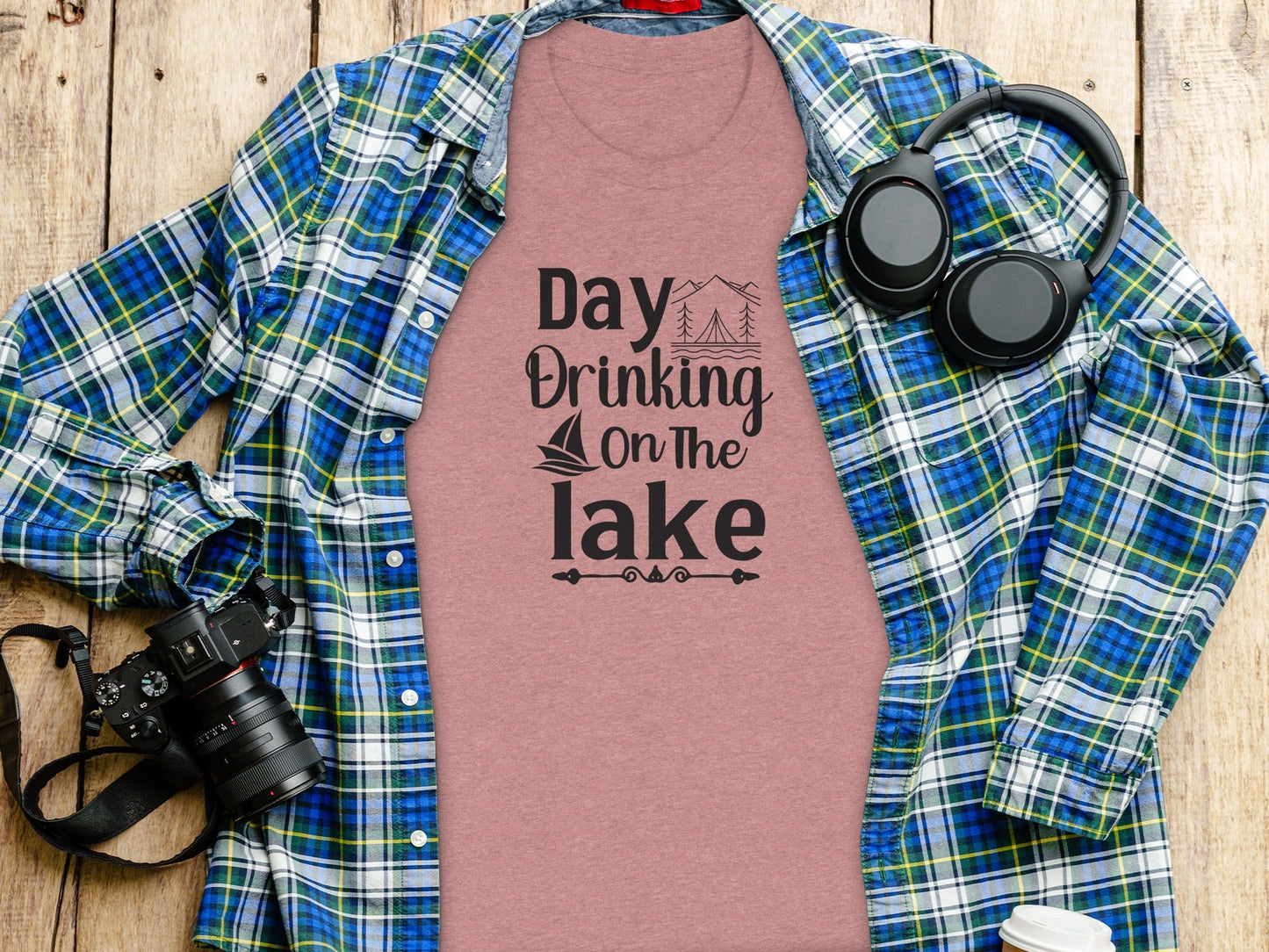 Day Drinking On The Lake Fun Vacation Graphic T-Shirt