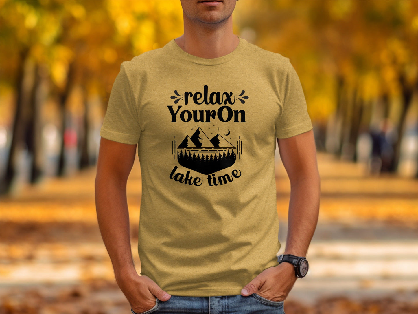 Relax Your On Lake Time Camping Outdoors Nature T-Shirt