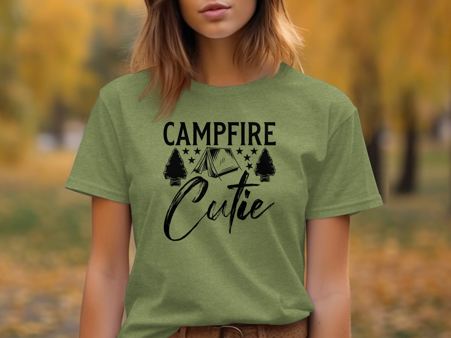 Campfire Cutie Tent Arrowheads Stars T-Shirt