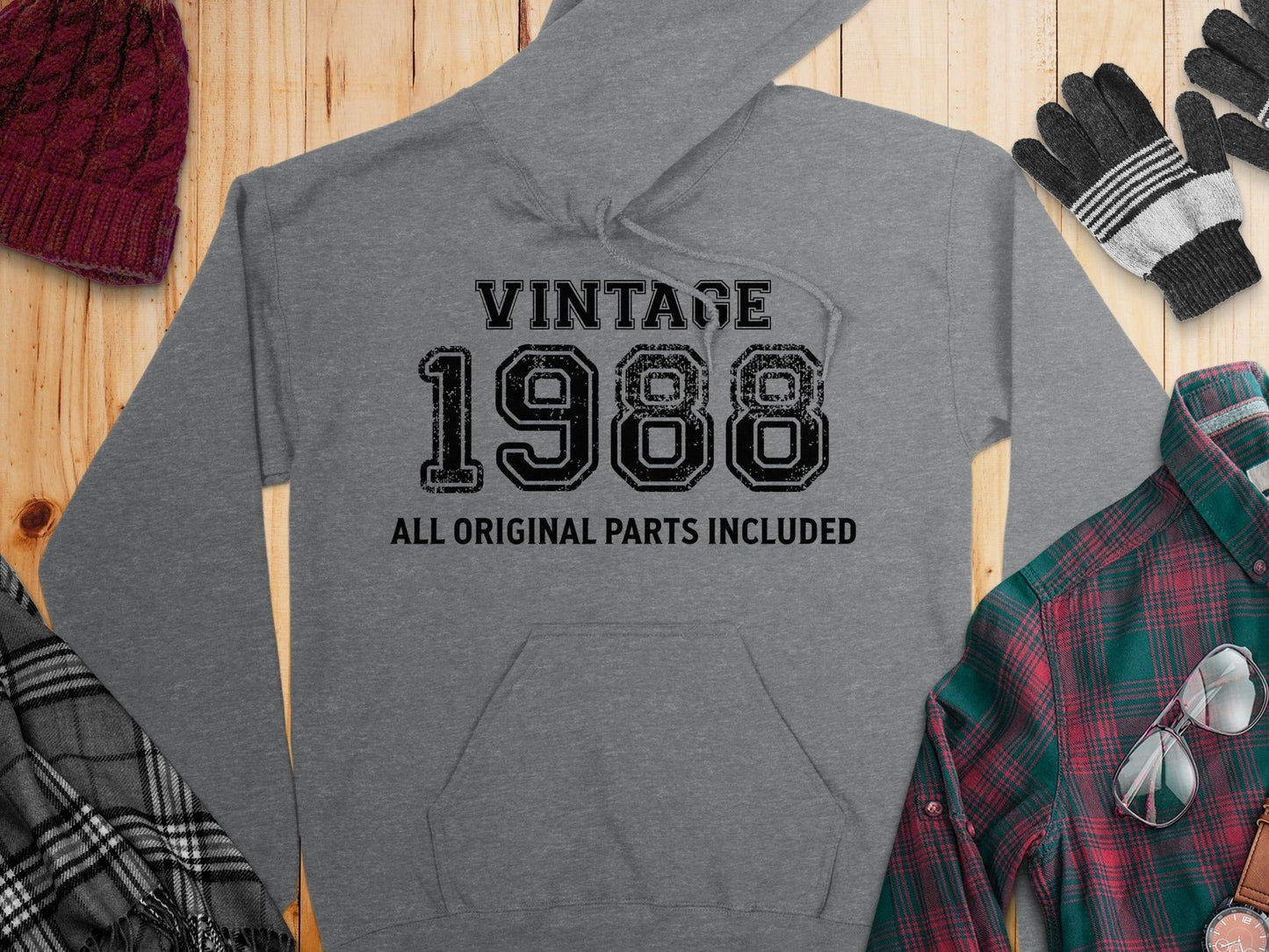 Vintage 1988 All Original Parts Included Design Hoodie