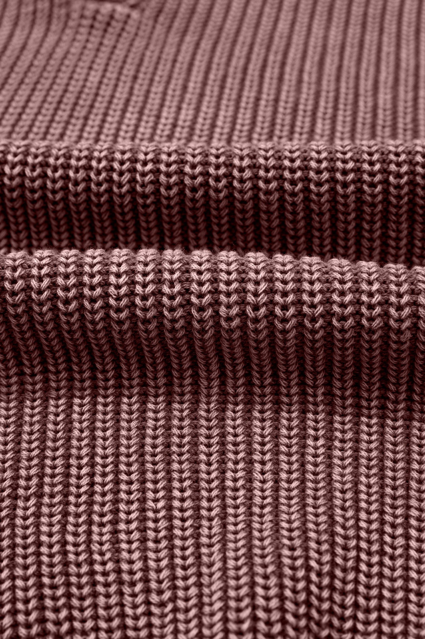 Dark Brown Mineral Washed Knit Button Polo Collar Loose Sweater