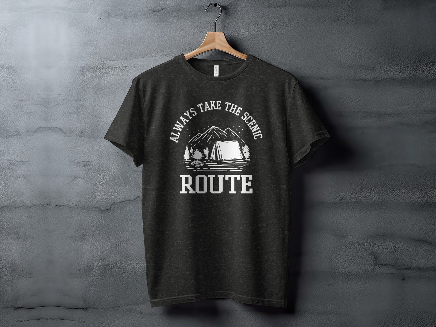 Always Take The Scenic Route Camping Adventure T-Shirt