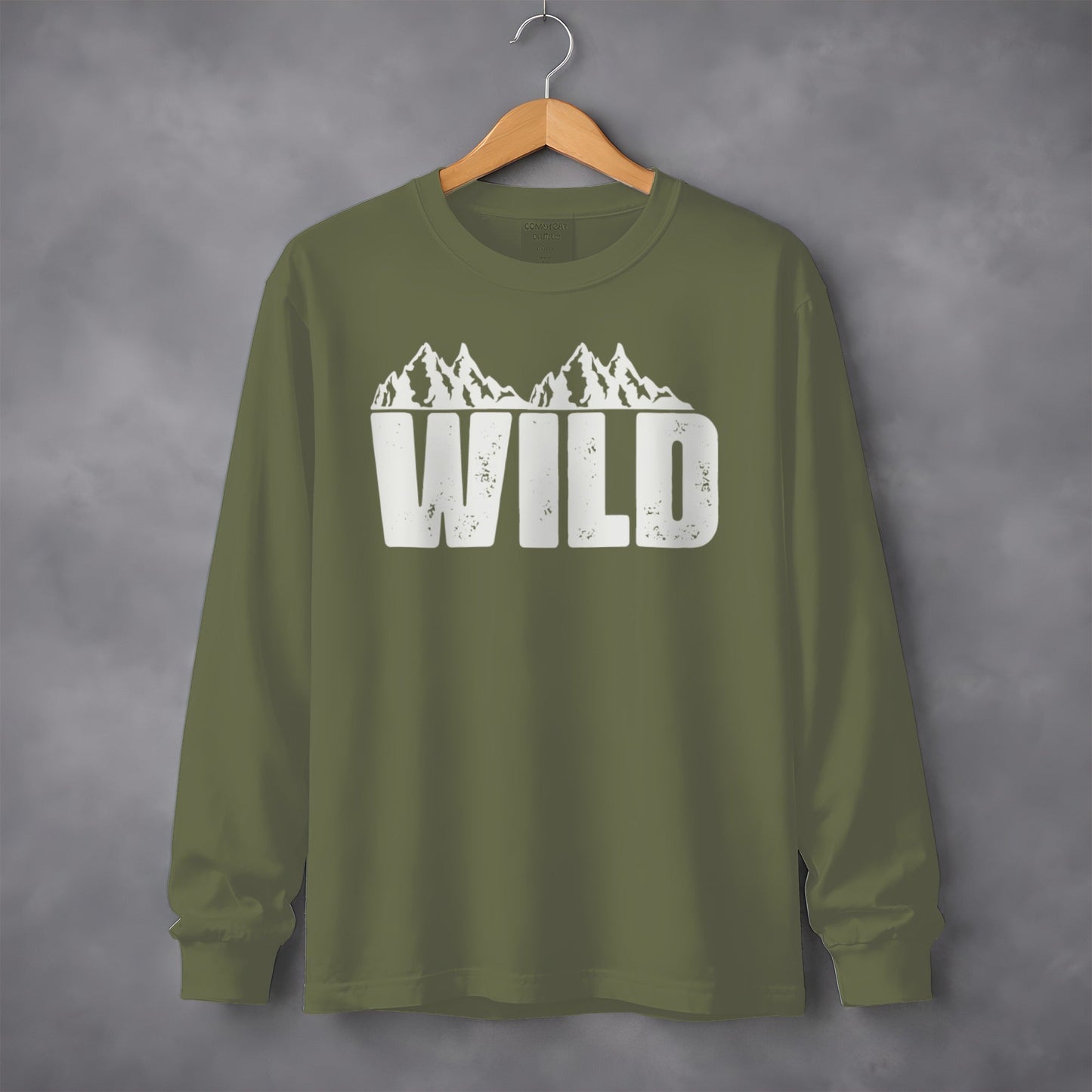 Wild Mountains Graphic Design Stylish Outdoors Long Sleeve T-Shirt