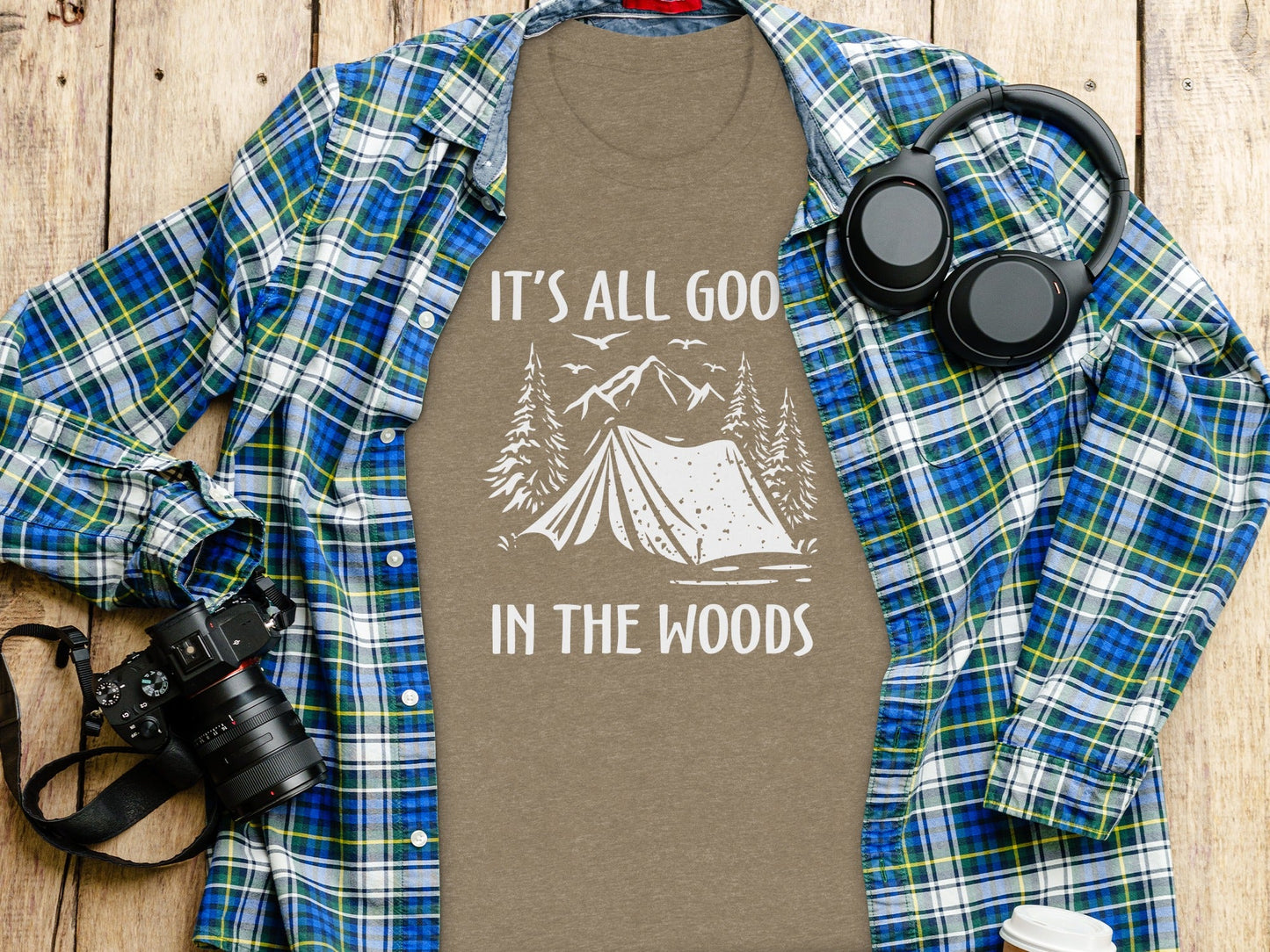Its All Good In The Woods Camping Graphic Art T-Shirt