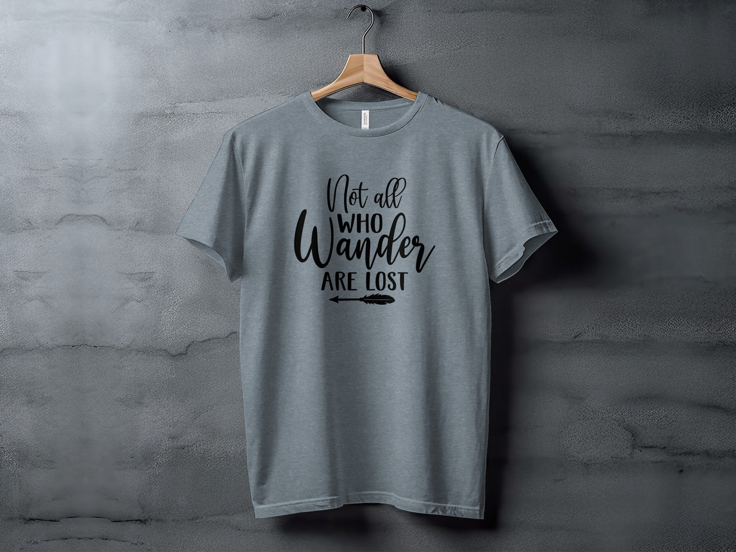 Not All Who Wander Are Lost Arrow Graphic Design T-Shirt