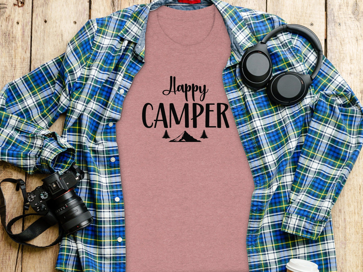 Happy Camper Nature Adventure Camping Outdoors T-Shirt
