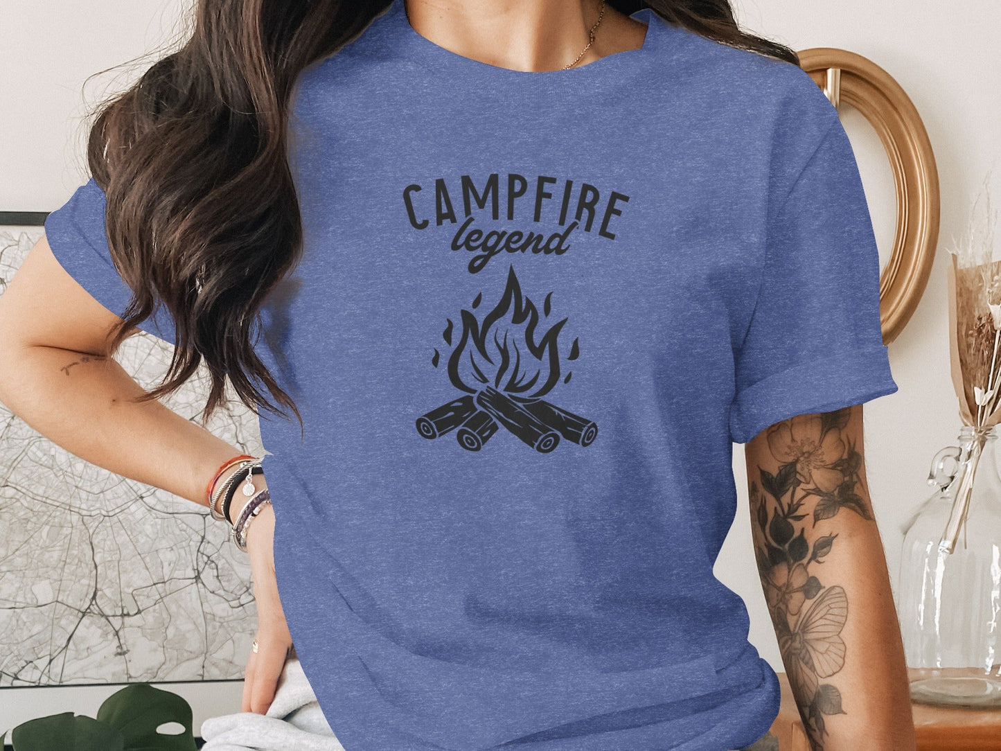 Campfire Legend Nature Graphic Adventure Outdoor T-Shirt