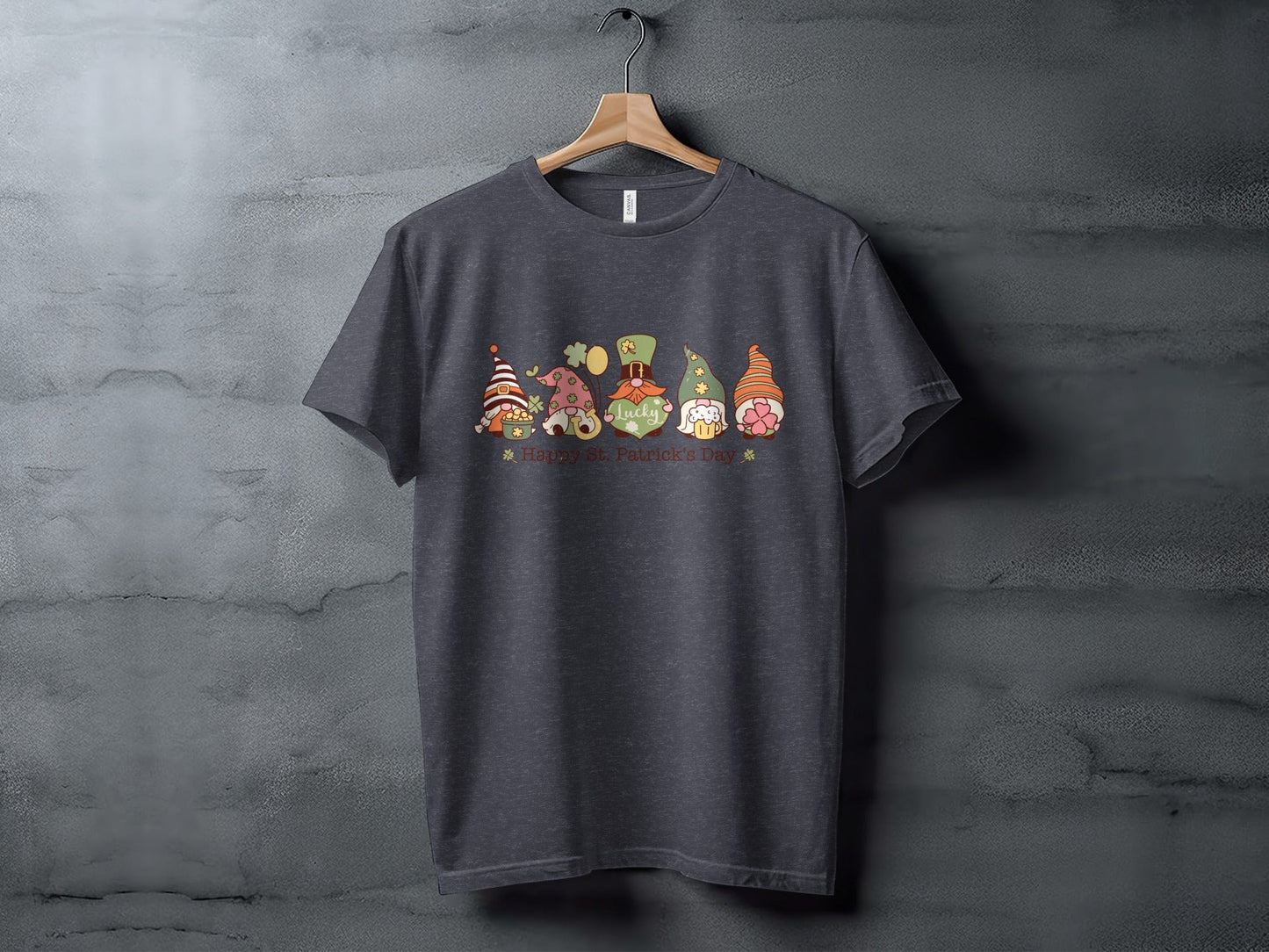 St Patricks Day Gnomes T-Shirts, Lucky Irish T-Shirts, Cute Holiday T-Shirts, Festive Shamrock Apparel, Limited Edition St Paddys Day
