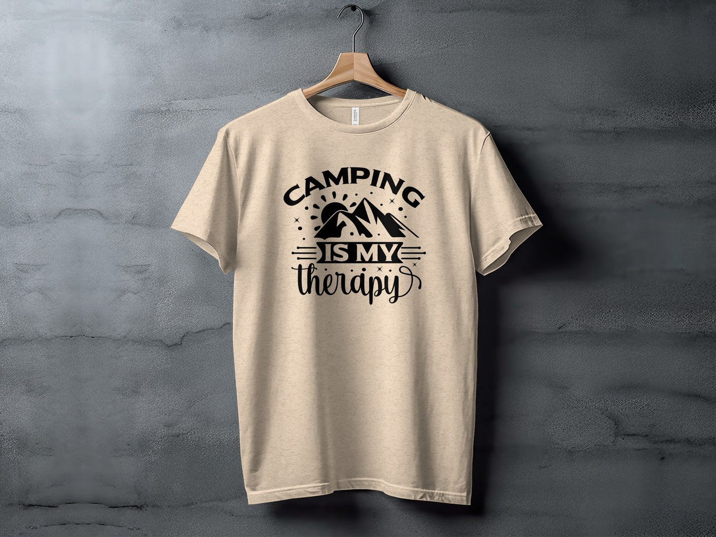 Camping Is My Therapy Outdoorsy Adventure Quote T-Shirt