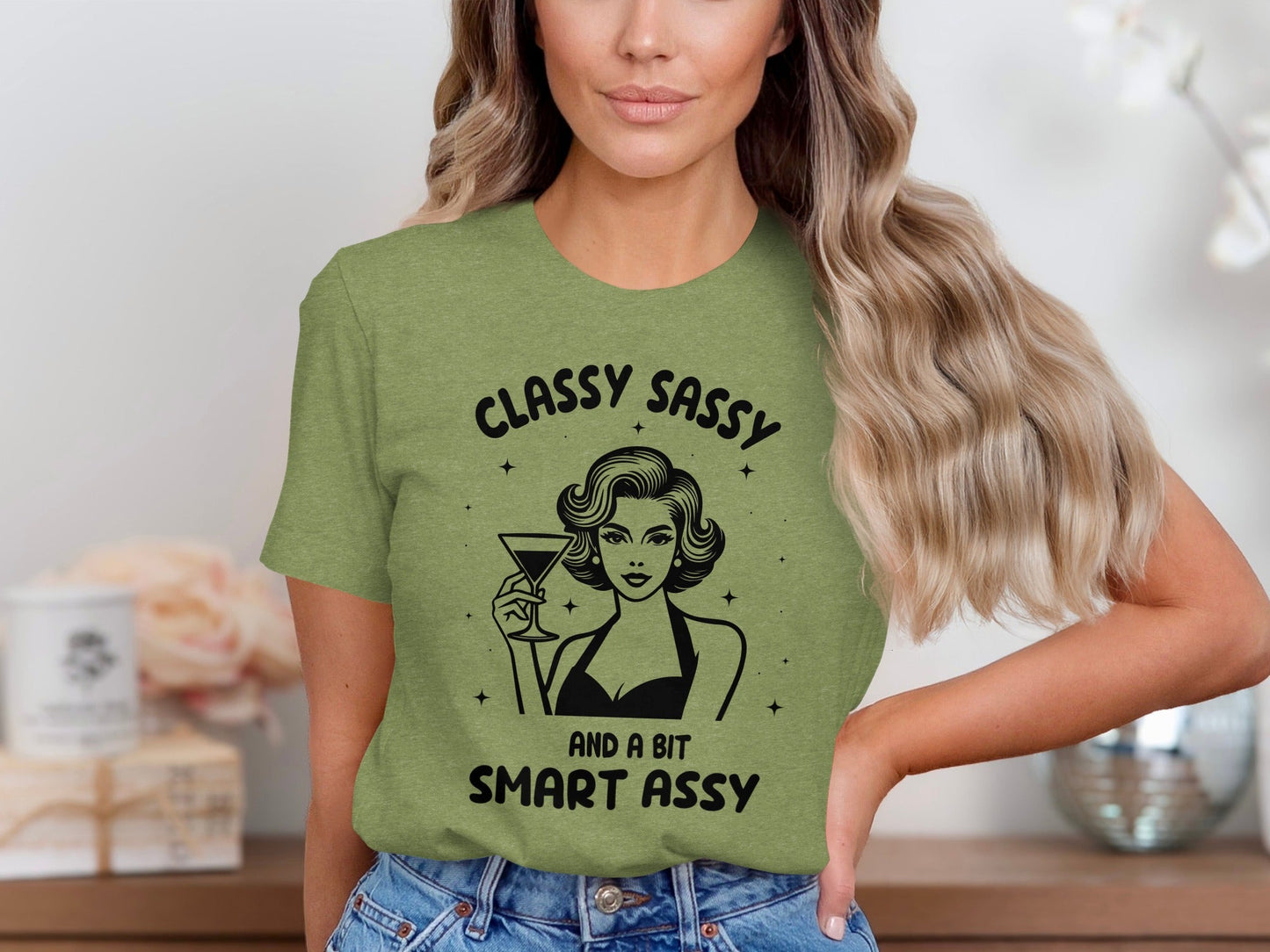 Classy Sassy And A Bit Smart Assy Cocktail Art T-Shirt