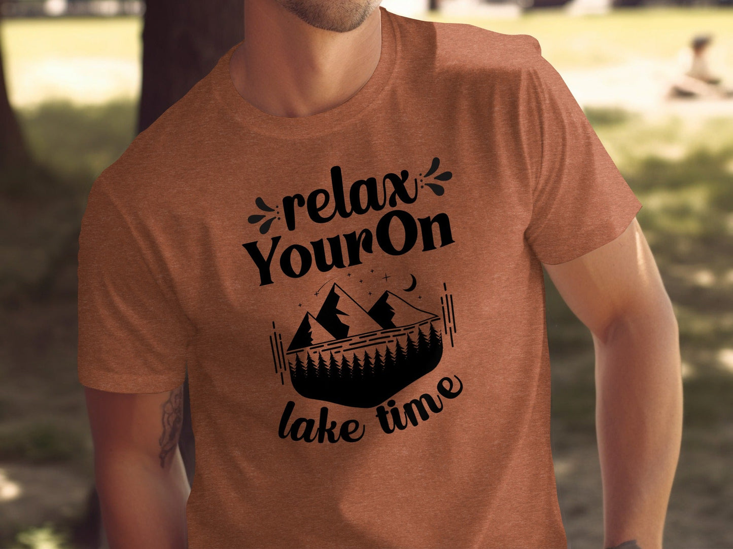 Relax Your On Lake Time Camping Outdoors Nature T-Shirt