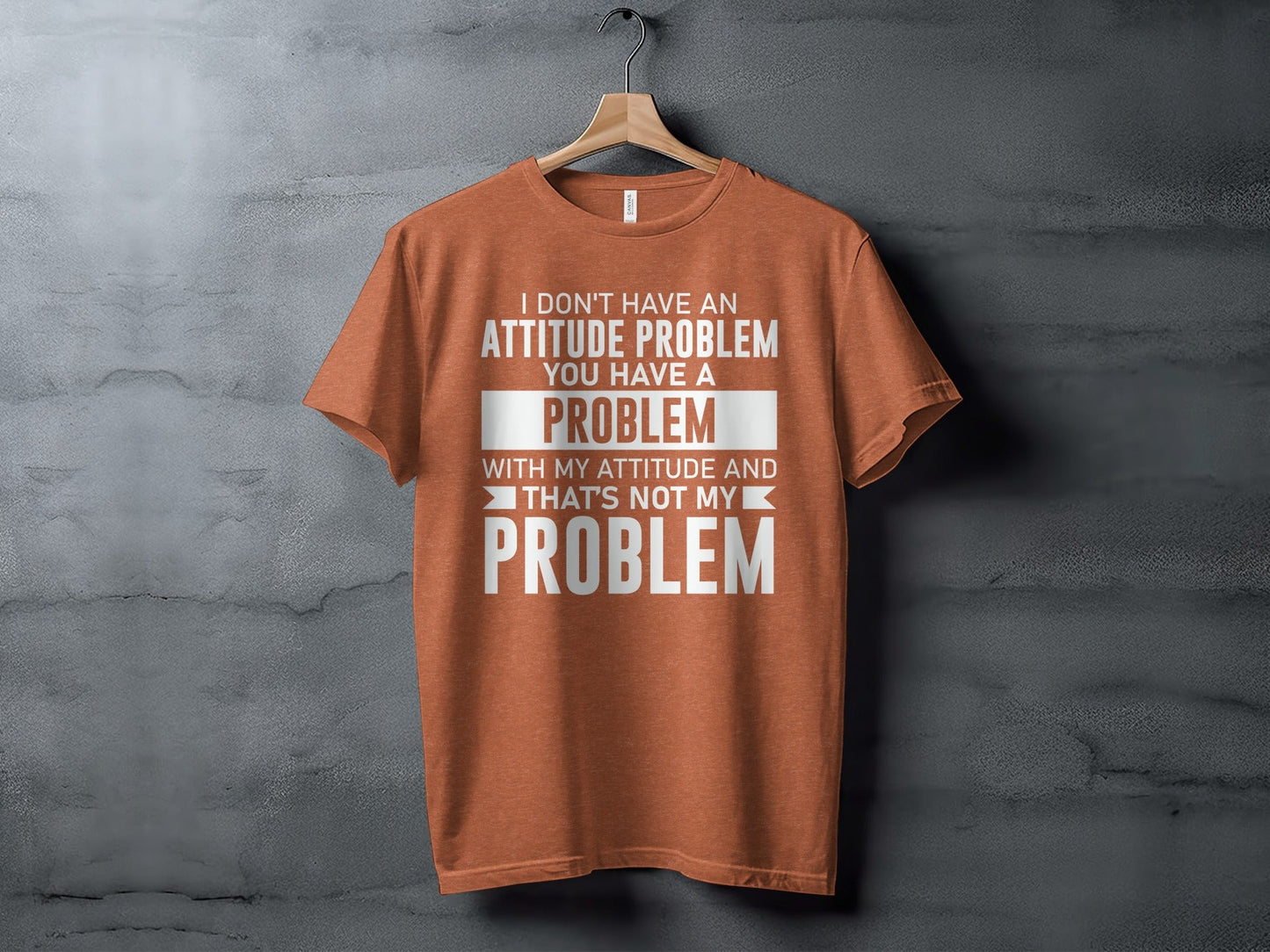 I Don't Have An Attitude Problem Funny Sarcastic T-Shirt