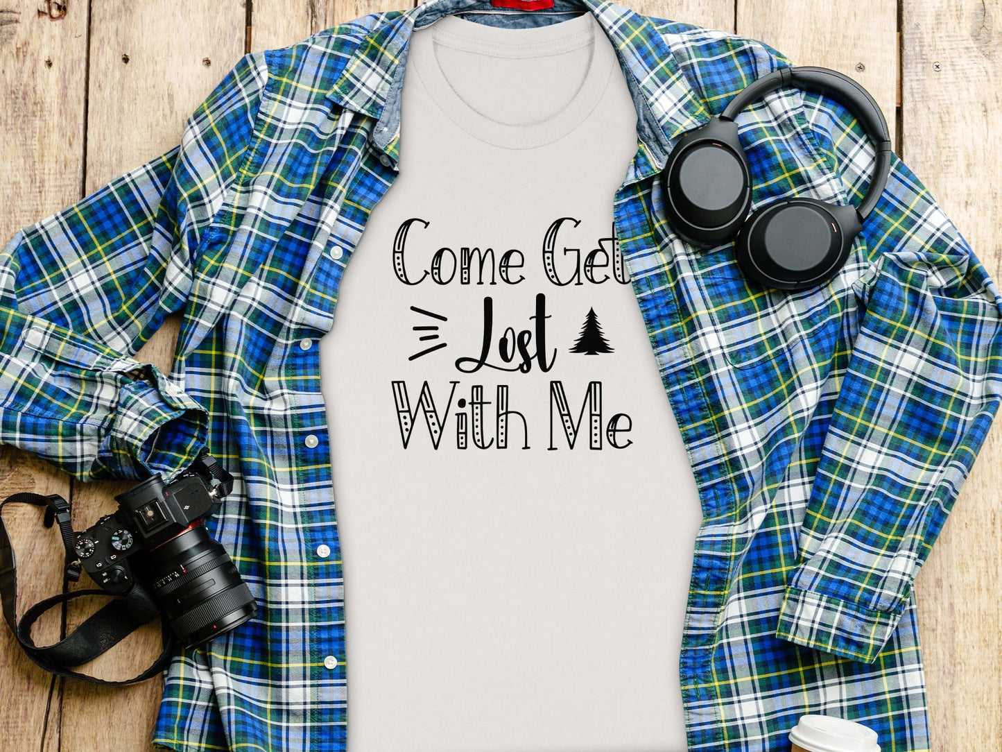 Come Get Lost With Me Adventure Graphic Design T-Shirt