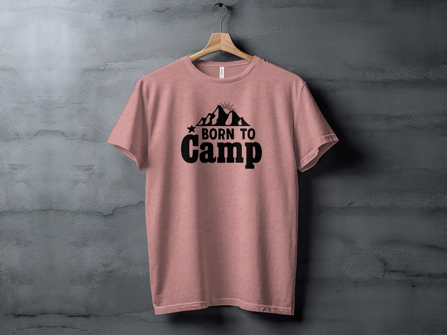 Born To Camp Mountain Design Adventure Awaits T-Shirt