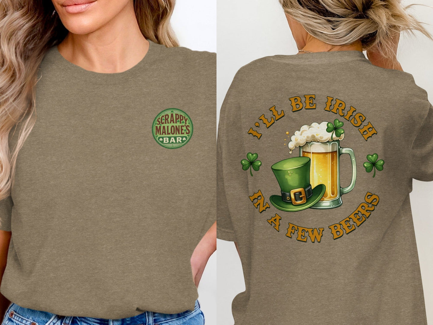 Scrappy Malone's Bar, Shamrock Decor, St Patricks Day, Irish Pub Sign, Gift for Pub Owner, Home Bar Decor