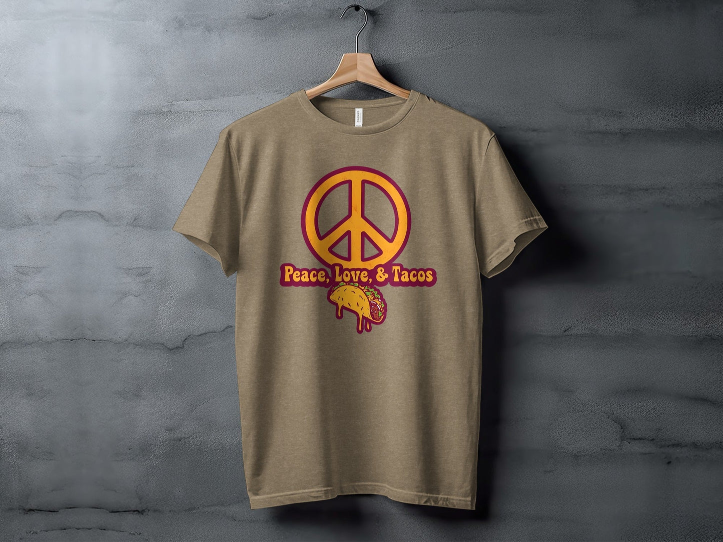 Peace Love Tacos Illustration for Taco Enthusiasts T-Shirt