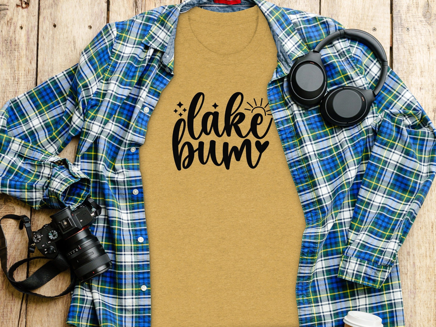 Lake Bum Sunshine Graphic Design Simple T-Shirt