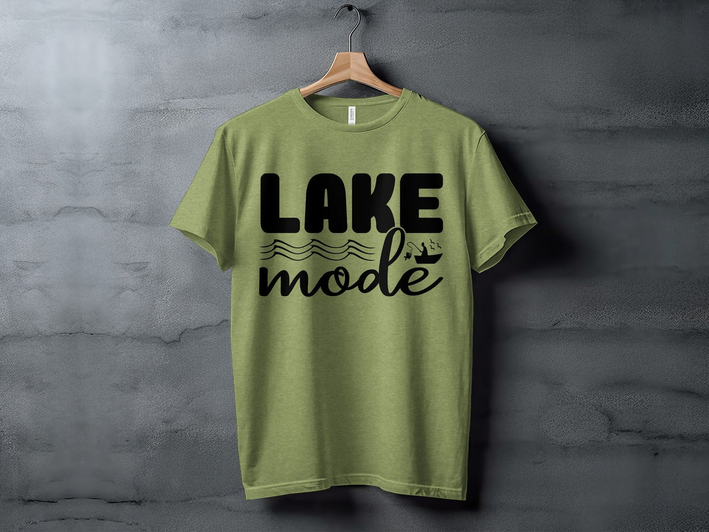 Lake Mode With Fishing Design Graphic Great Outdoors T-Shirt