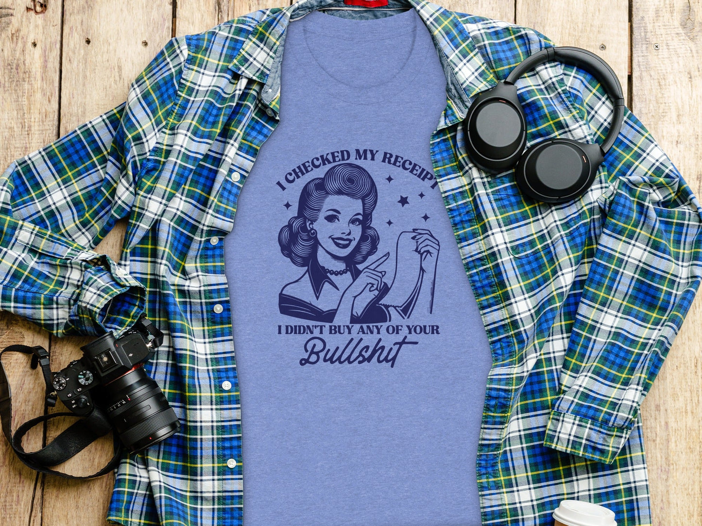 I Checked My Receipt Retro Woman With Attitude T-Shirt