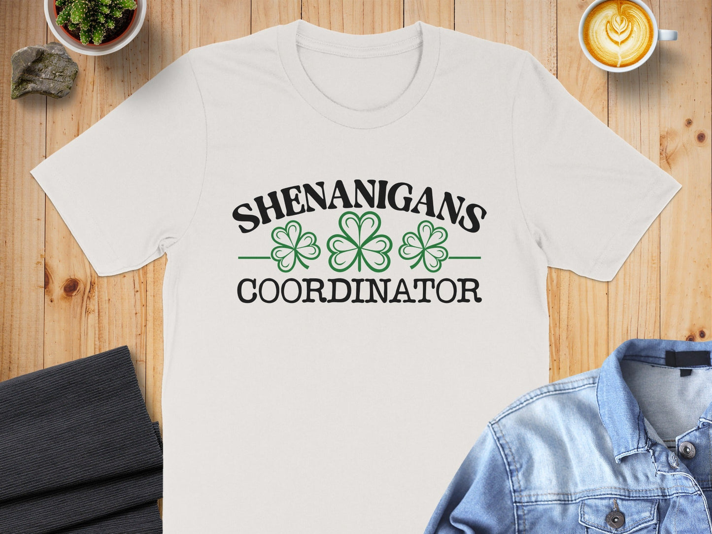 Shenanigans Coordinator With Shamrocks Design Funny T-Shirt