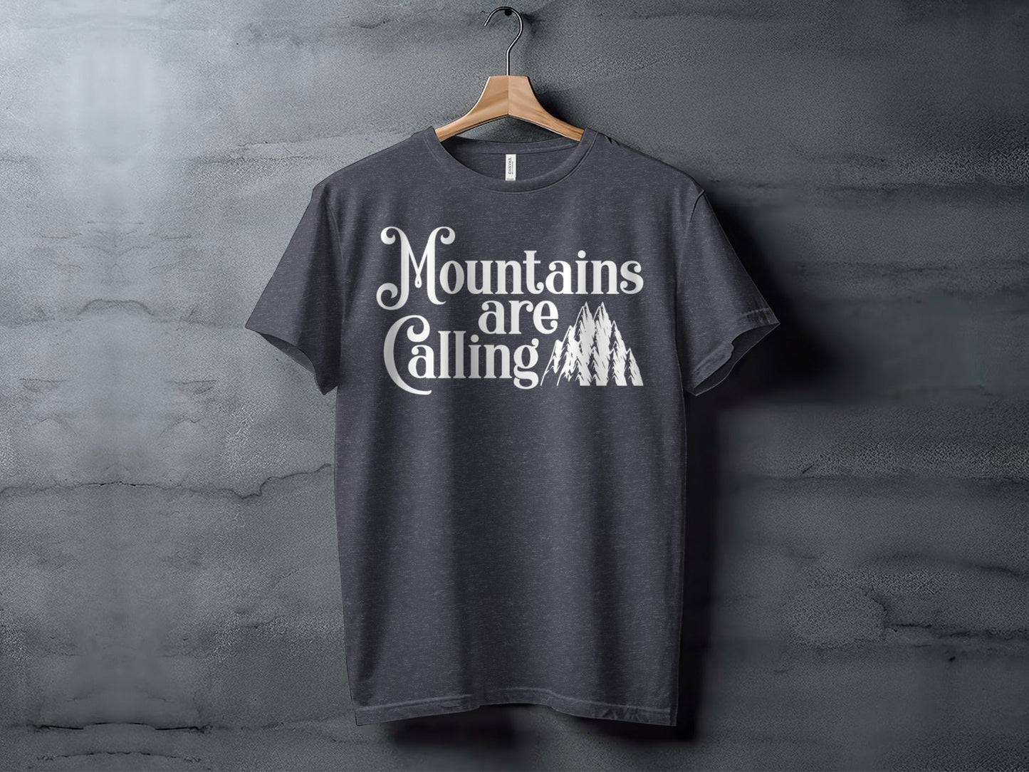 Mountains Are Calling And I Must Go Graphic Design T-Shirt