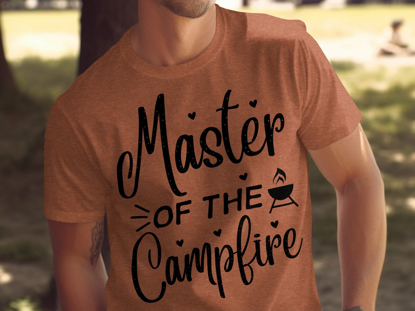 Master of The Campfire Design With Hearts T-Shirt