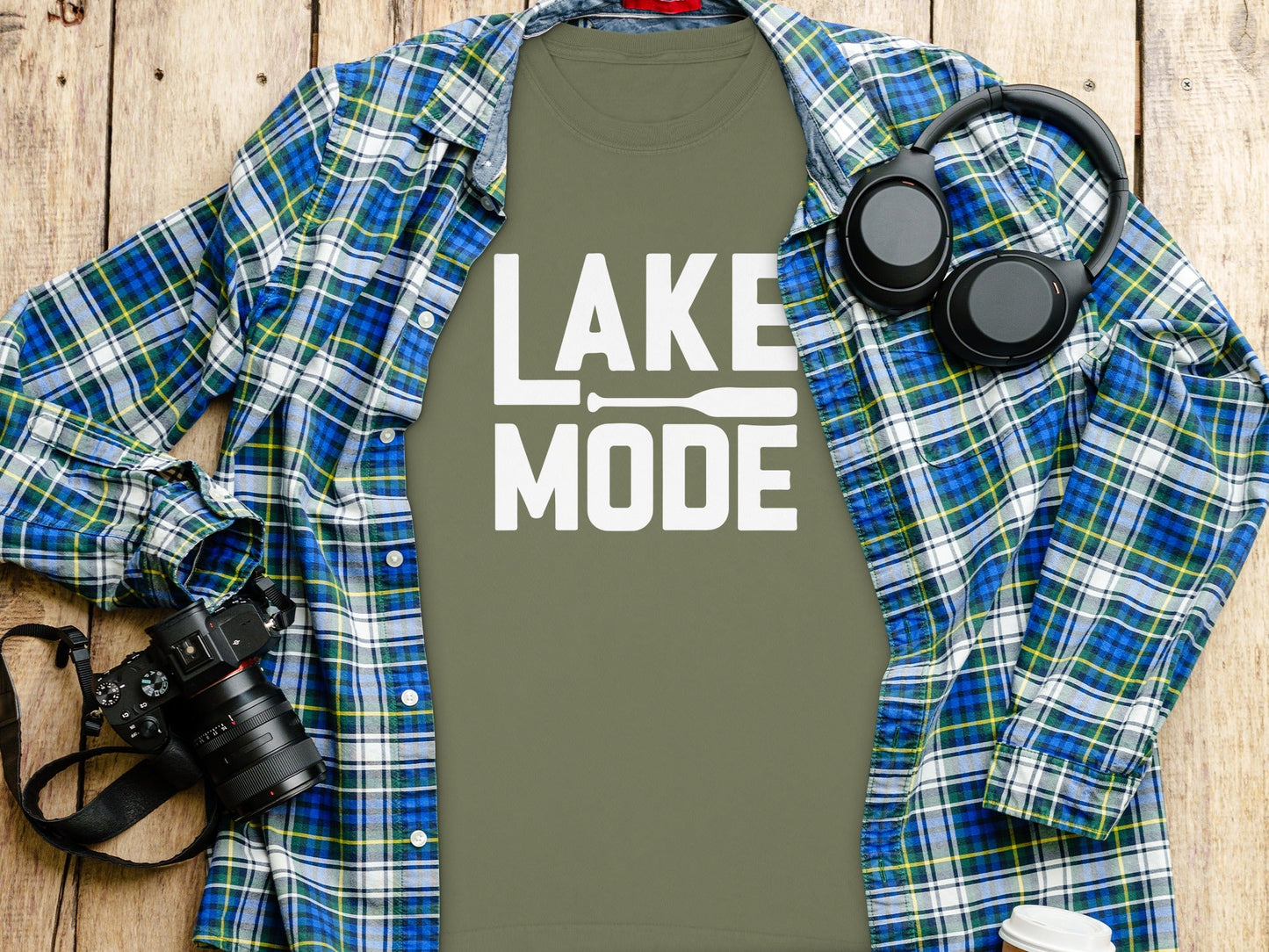Lake Mode Paddle Graphic for Relaxation Long Sleeve T-Shirt