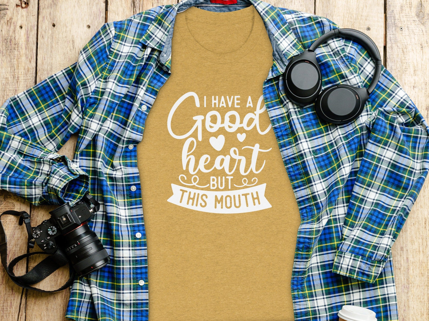 I Have A Good Heart But This Mouth Women Funny T-Shirt