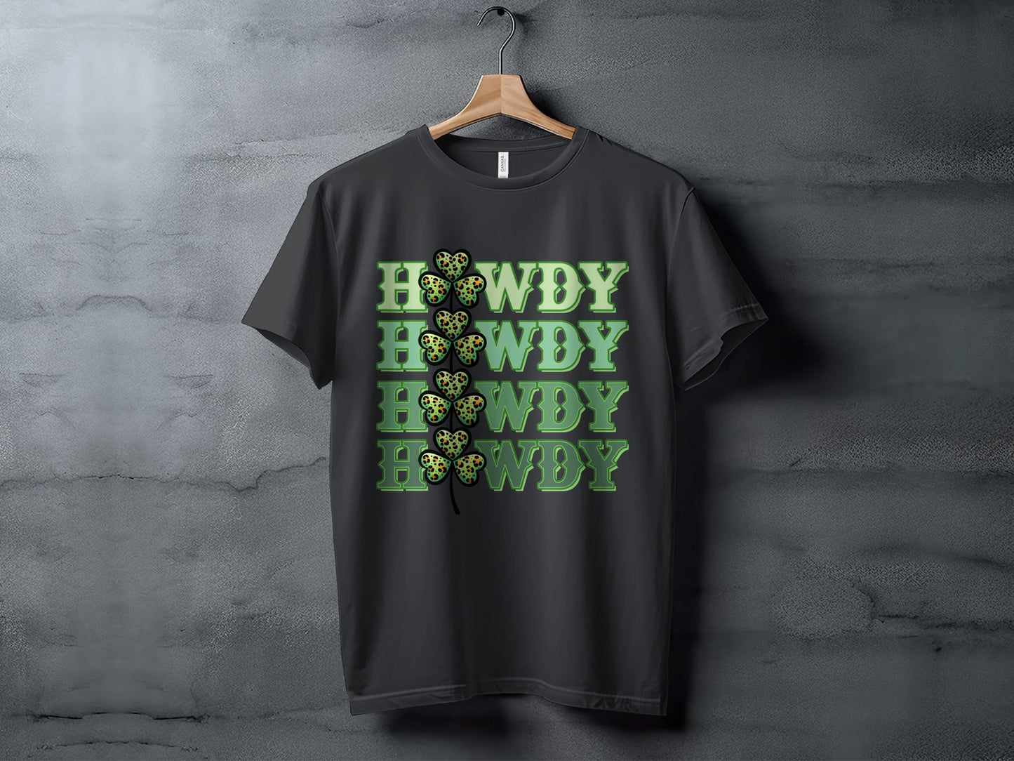 Howdy St Patricks Day T Shirts, Leopard Print Shamrock T Shirts, Funny Irish T Shirts, Lucky Clover Shirt, St Paddys Day Tees