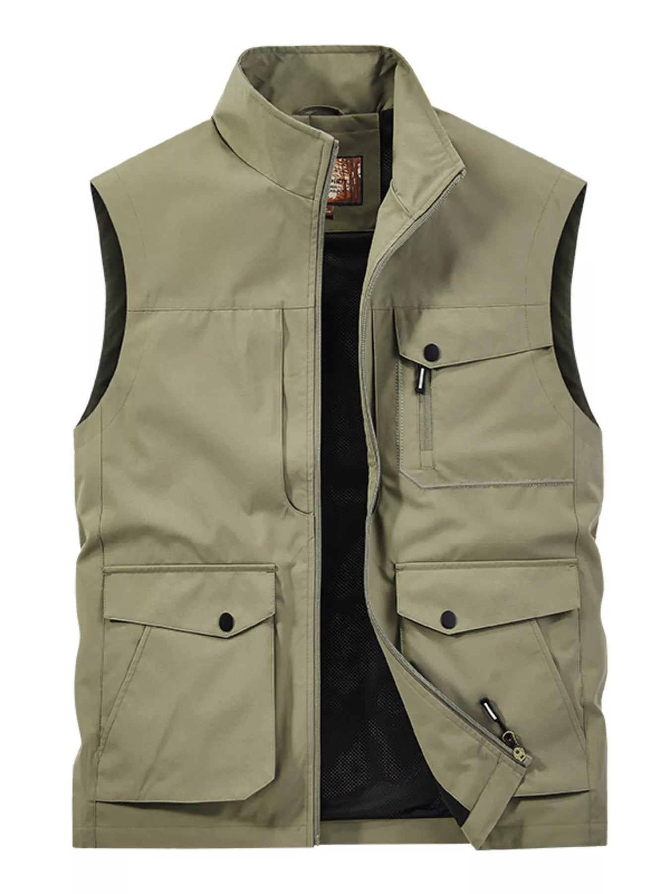 Men's Plus Size Zip Up Multi-Pocket Outdoor Vest