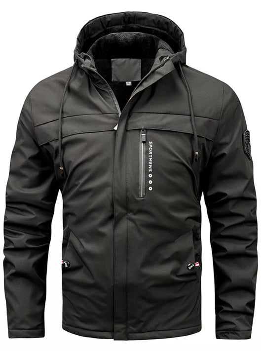 Men's Plus Size Winter Warm Hooded Parka Jacket