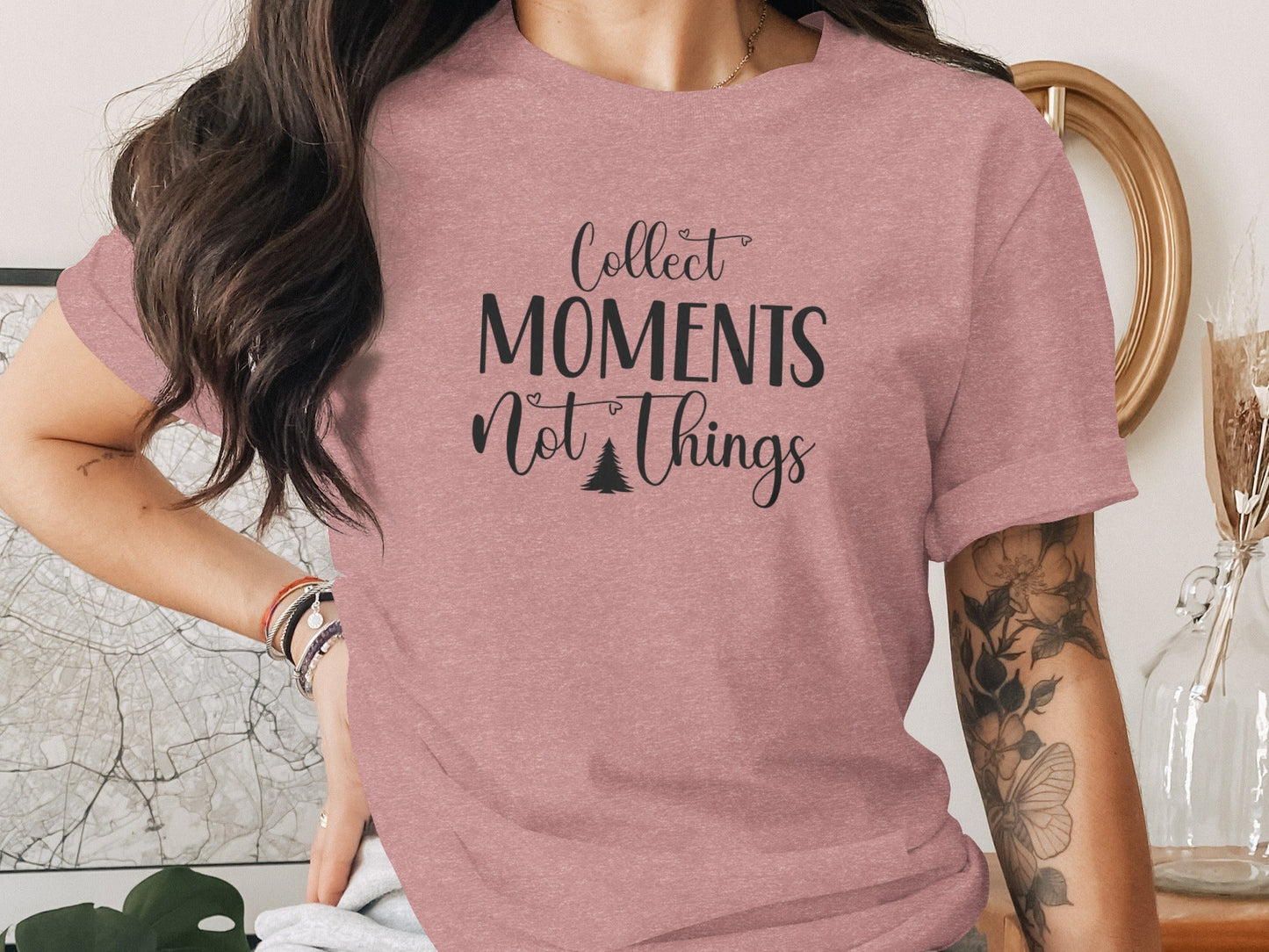 Collect Moments Not Things With Christmas Tree T-Shirt