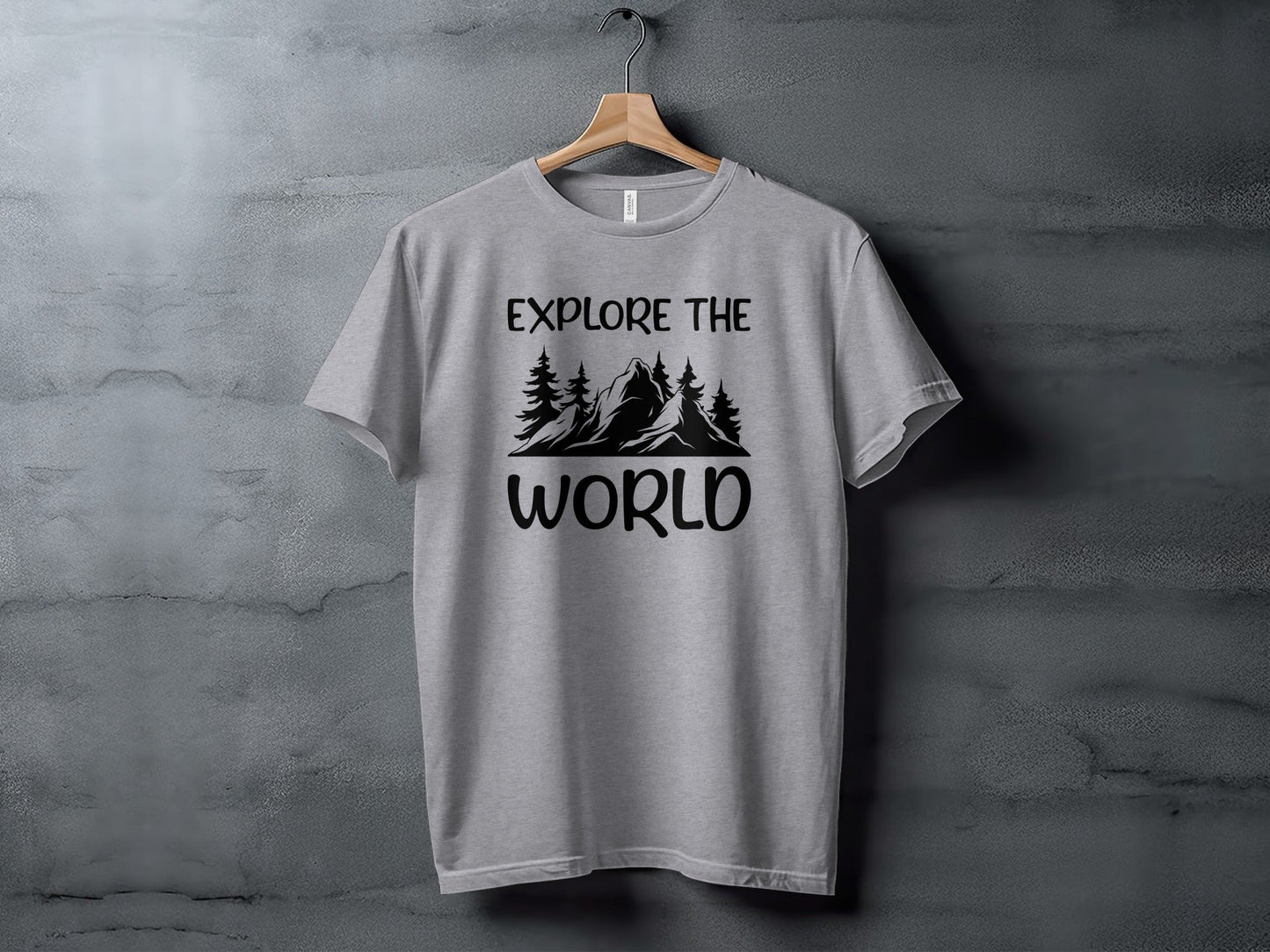 Explore The World Mountain Silhouette Hiking Adventure T-Shirt