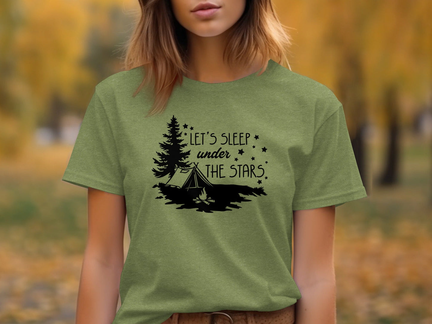 Let's Sleep Under The Stars Adventure Camping T-Shirt