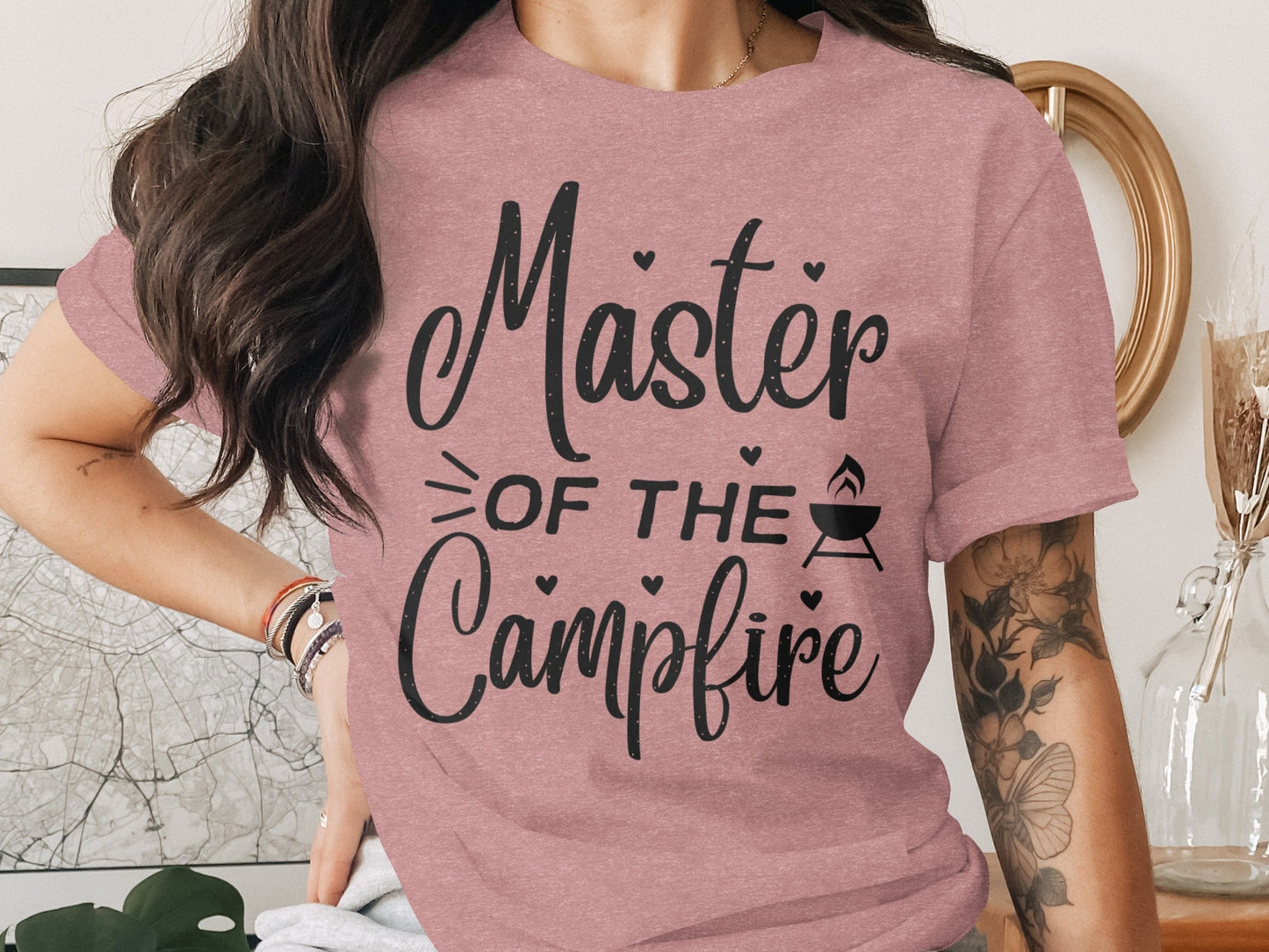 Master of The Campfire Design With Hearts T-Shirt