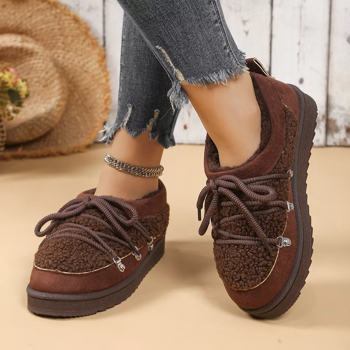 Lace-Up Ankle Boots