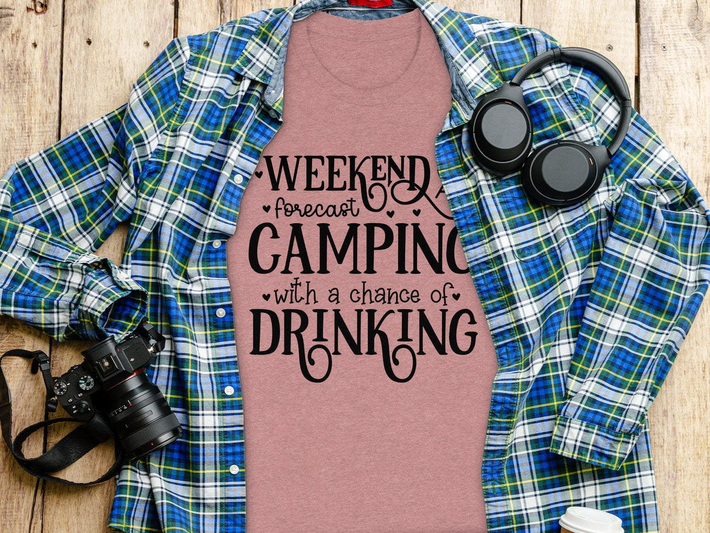 Weekend Forecast Camping With A Chance Of Drinking T-Shirt