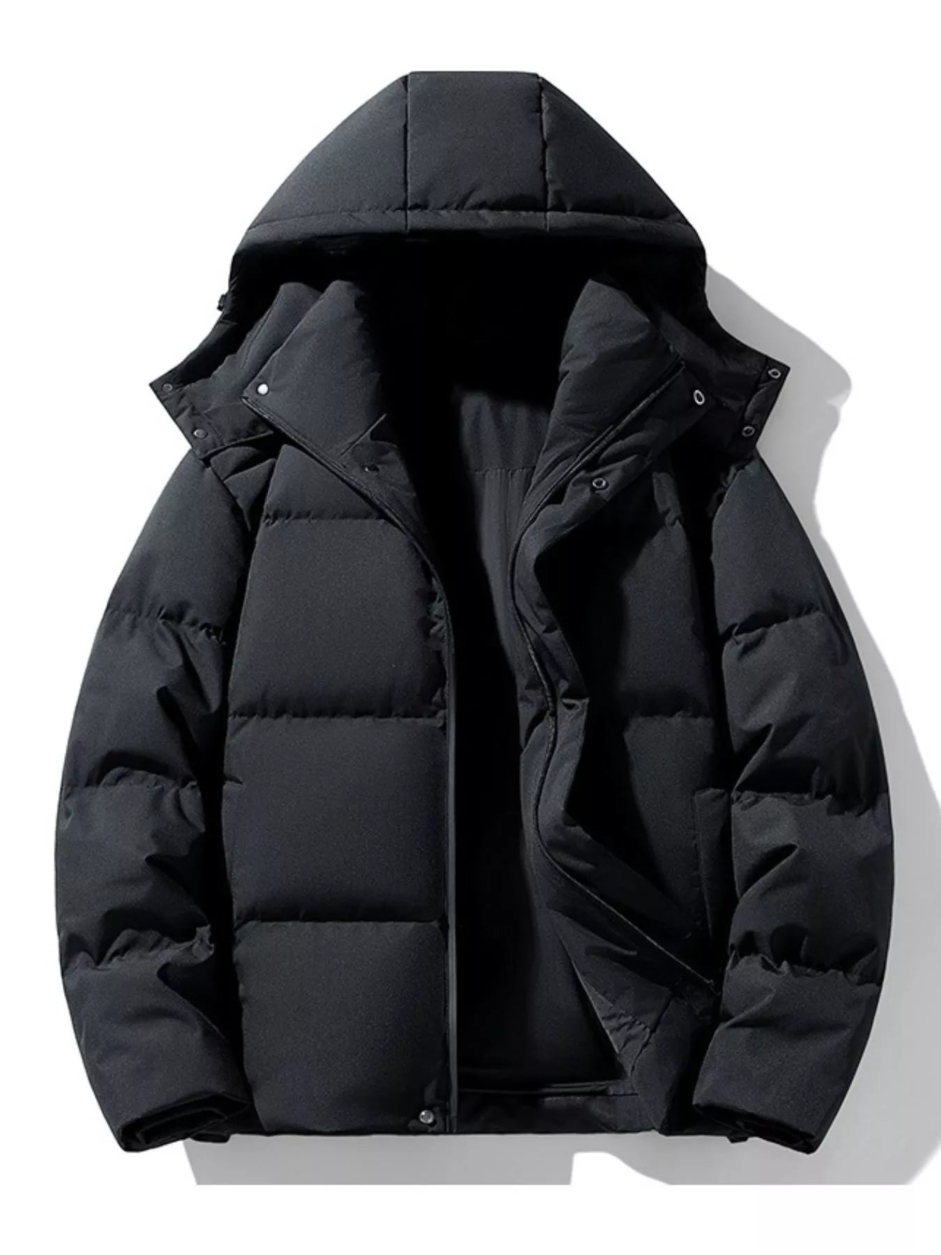 Men's Plus Size Hooded Padded Winter Puffer Jacket