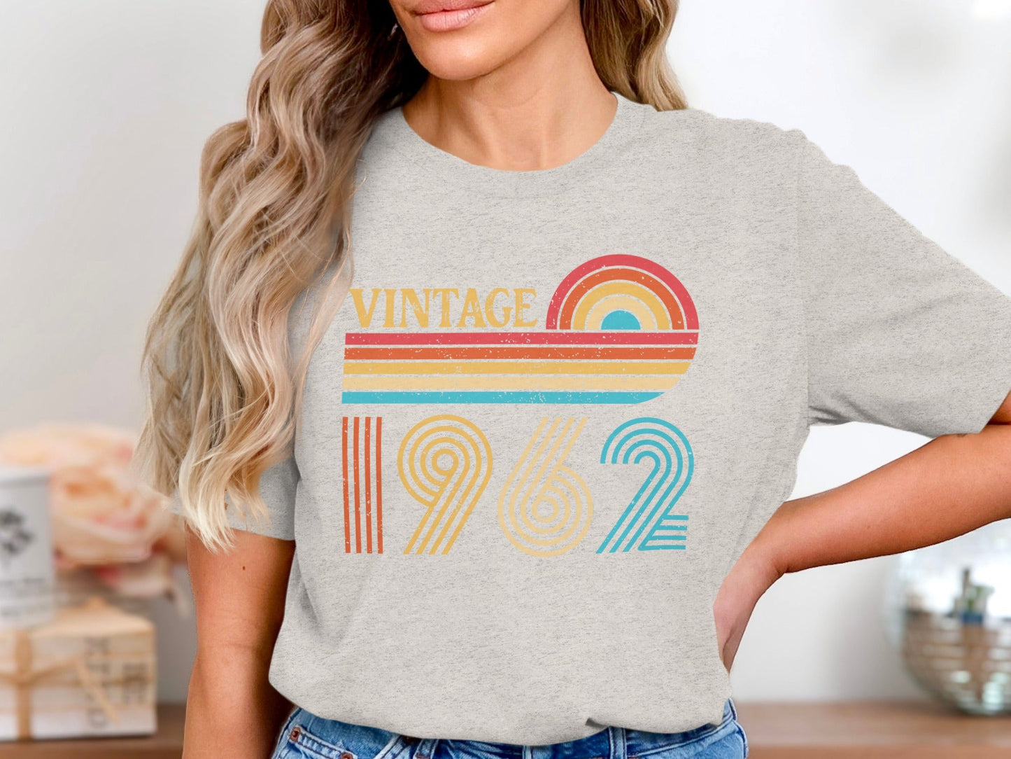 Groovy Vintage 1962 Rainbow Birthday Gift Idea T-Shirt