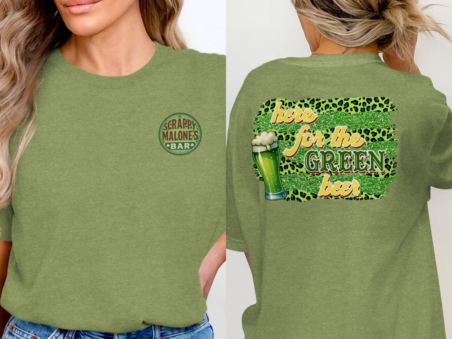 Scrappy Malone's Bar, Irish Pub Design, Clover Shamrock Graphic, Vintage Style Sign, Retro Bar Logo, Gift Idea, St Patrick's Day