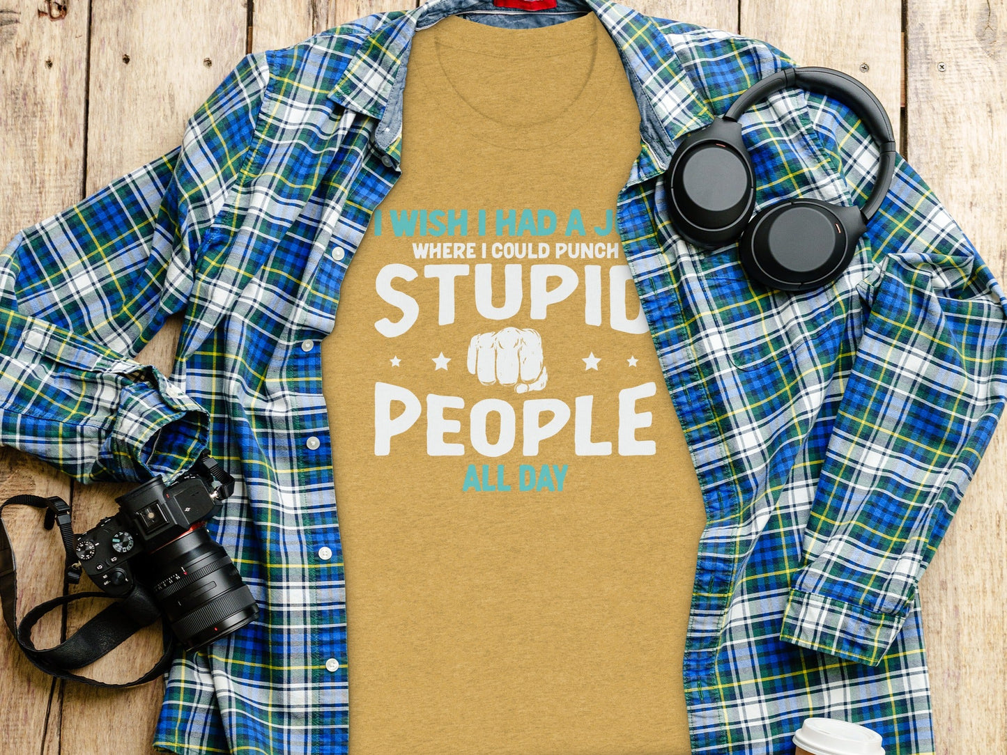 I Wish I Had a Job Punching Stupid People All Day T-Shirt