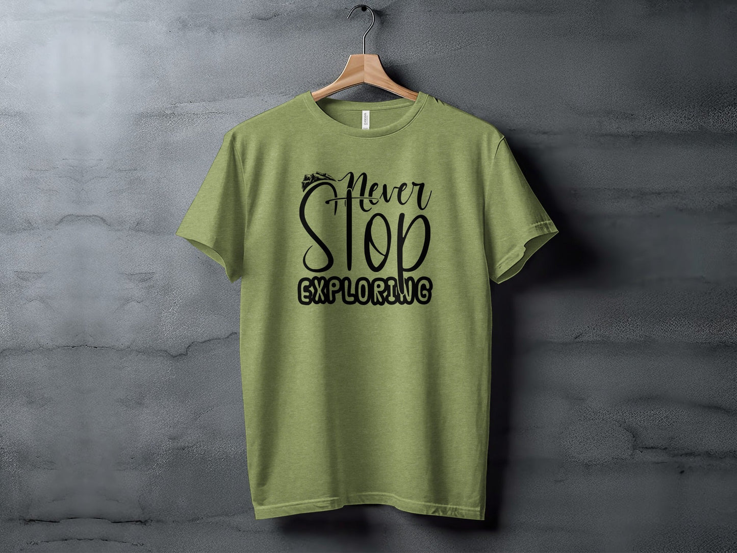 Never Stop Exploring Graphic Adventure Lover Quote T-Shirt