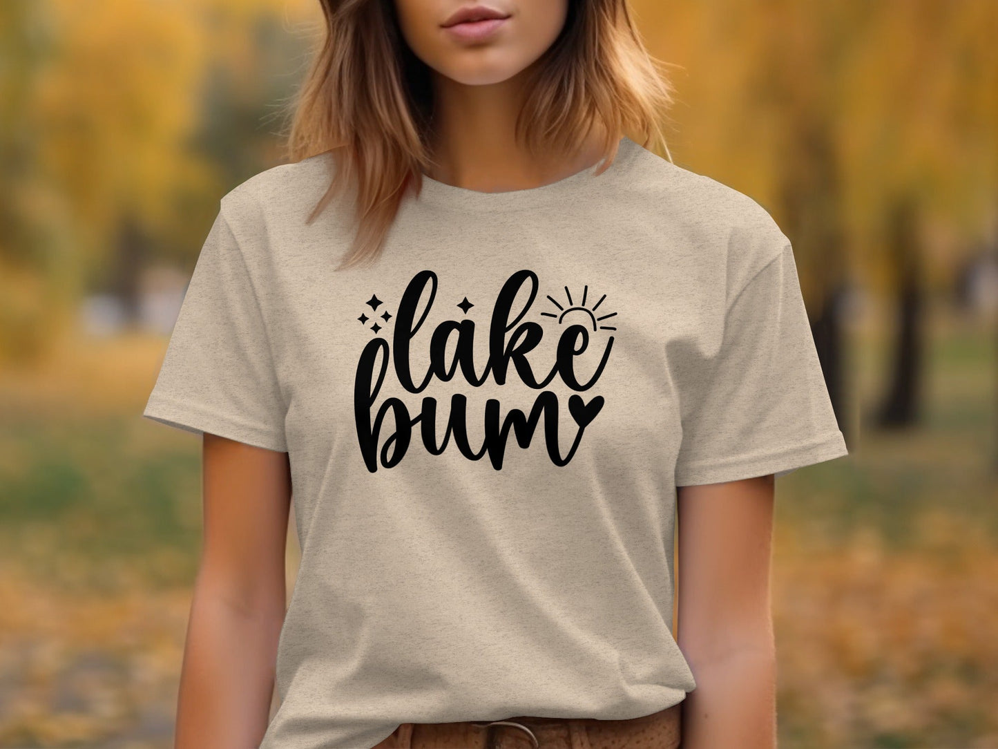 Lake Bum Sunshine Graphic Design Simple T-Shirt