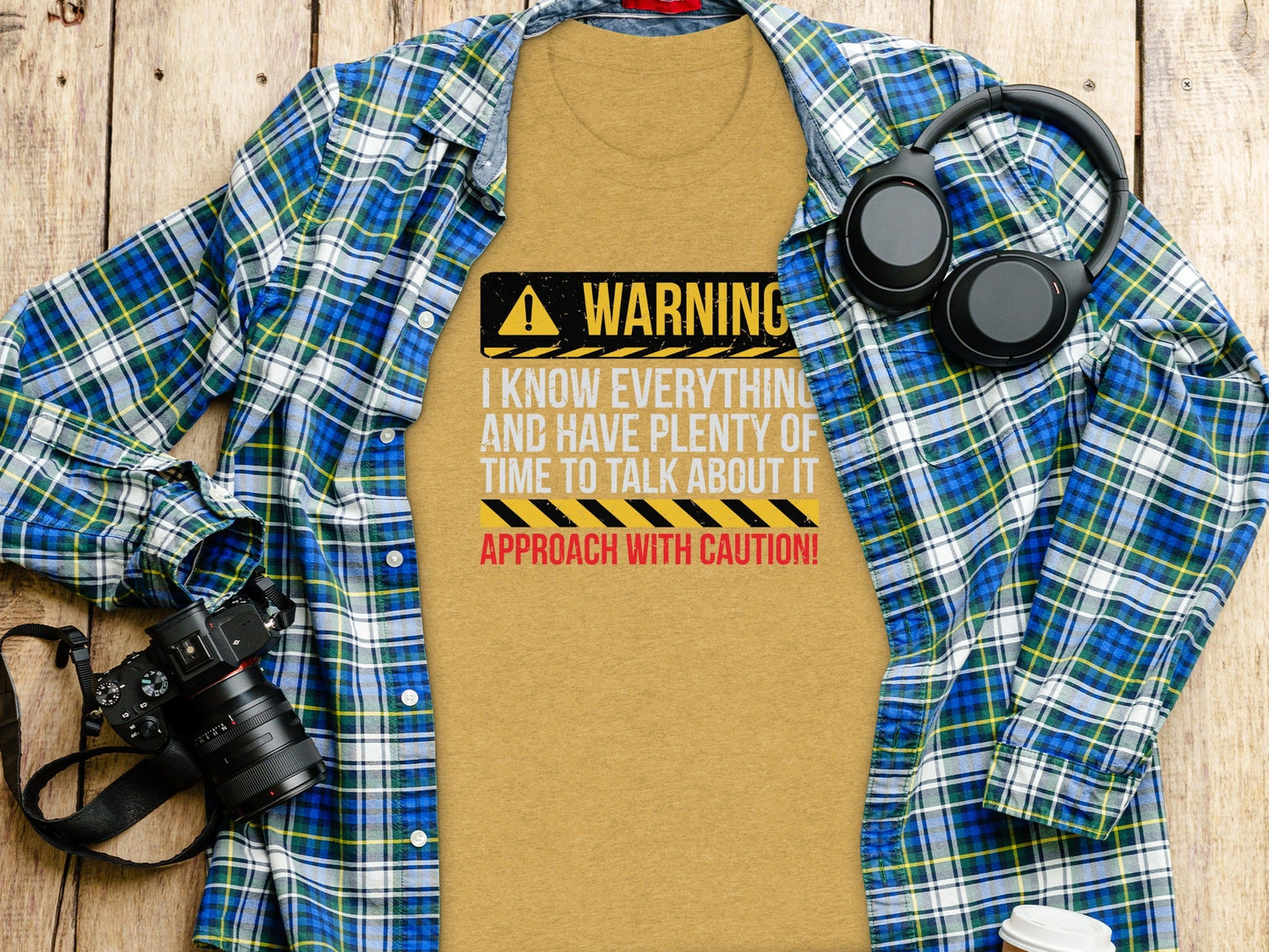 Warning I Know Everything Funny Statement Graphic T-Shirt