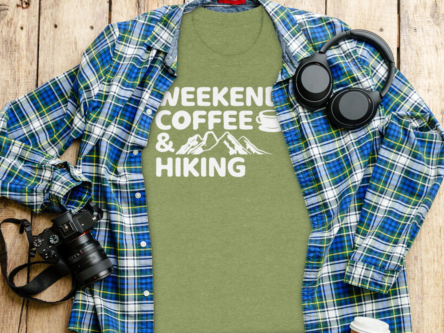 Weekends Coffee And Hiking Graphic Design Funny T-Shirt