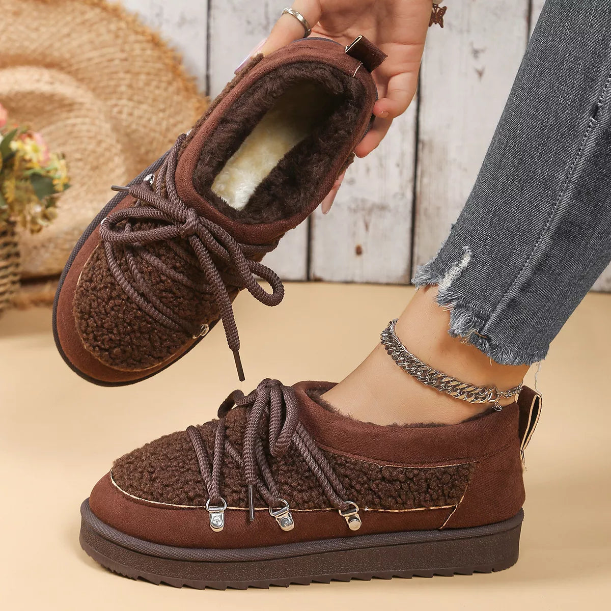 Lace-Up Ankle Boots