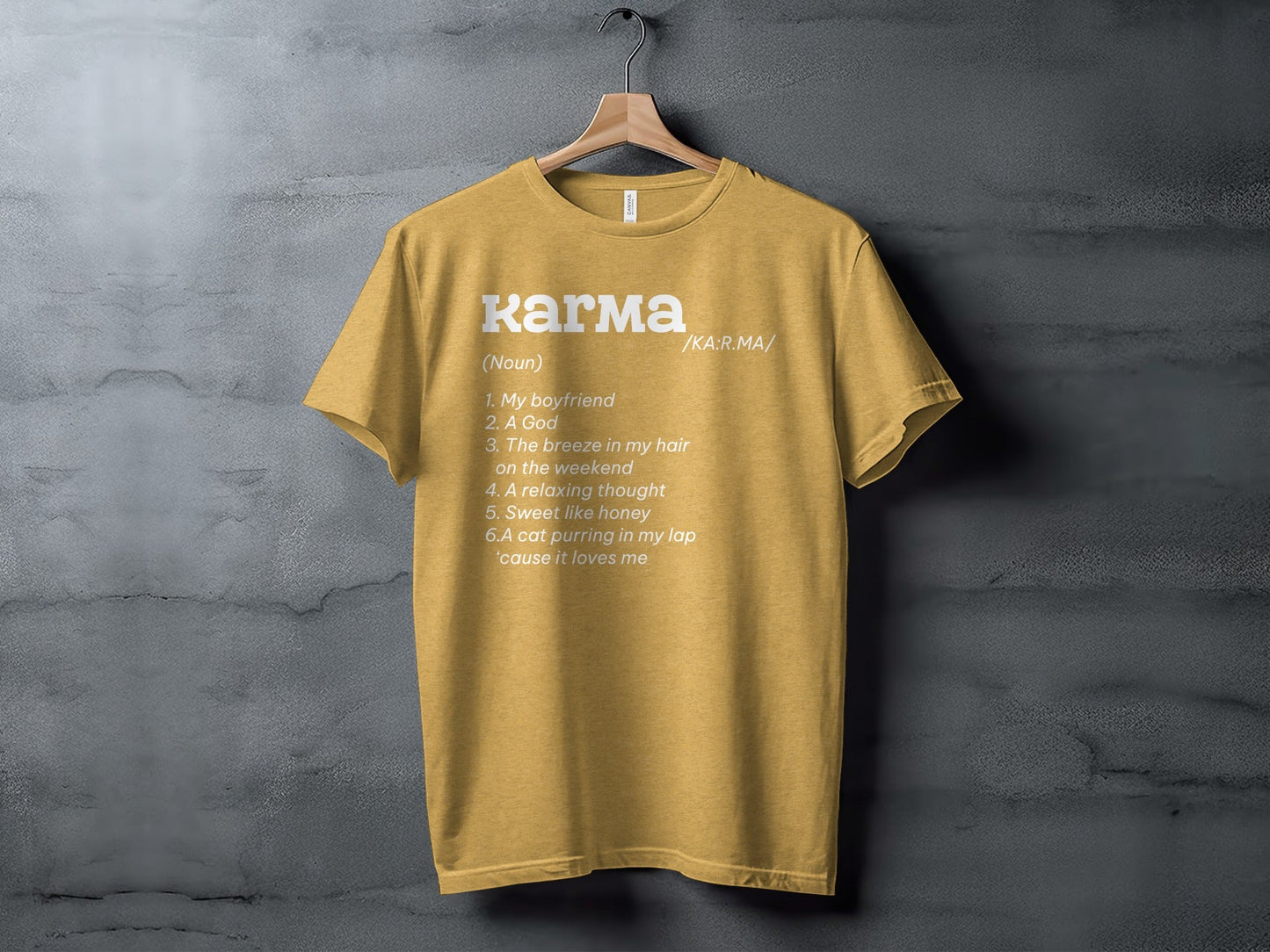 Karma Definition List Cool Graphic Stylish Novelty T-Shirt