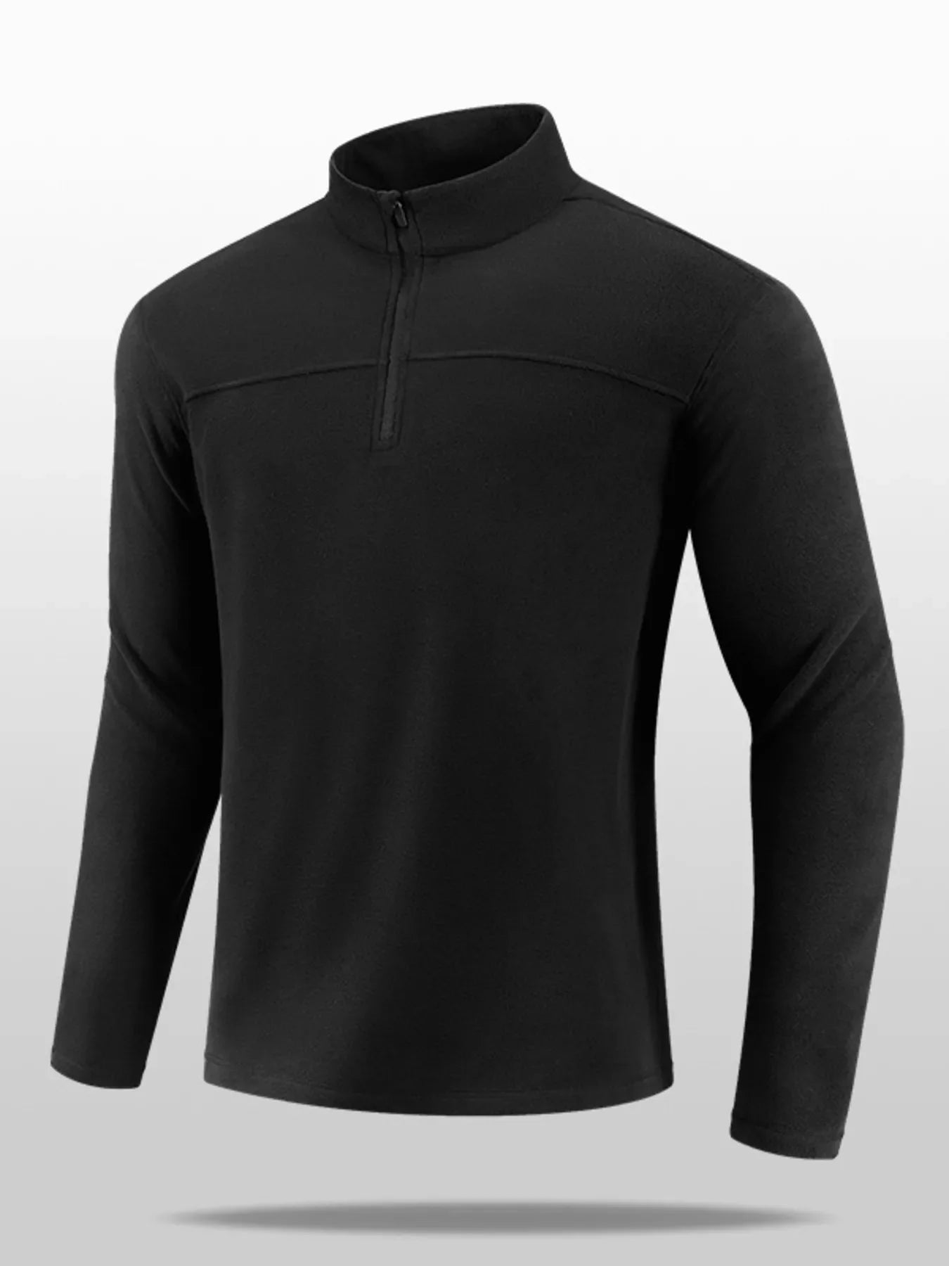 Men's Plus Size Quarter Zip Long Sleeve Sweatshirt