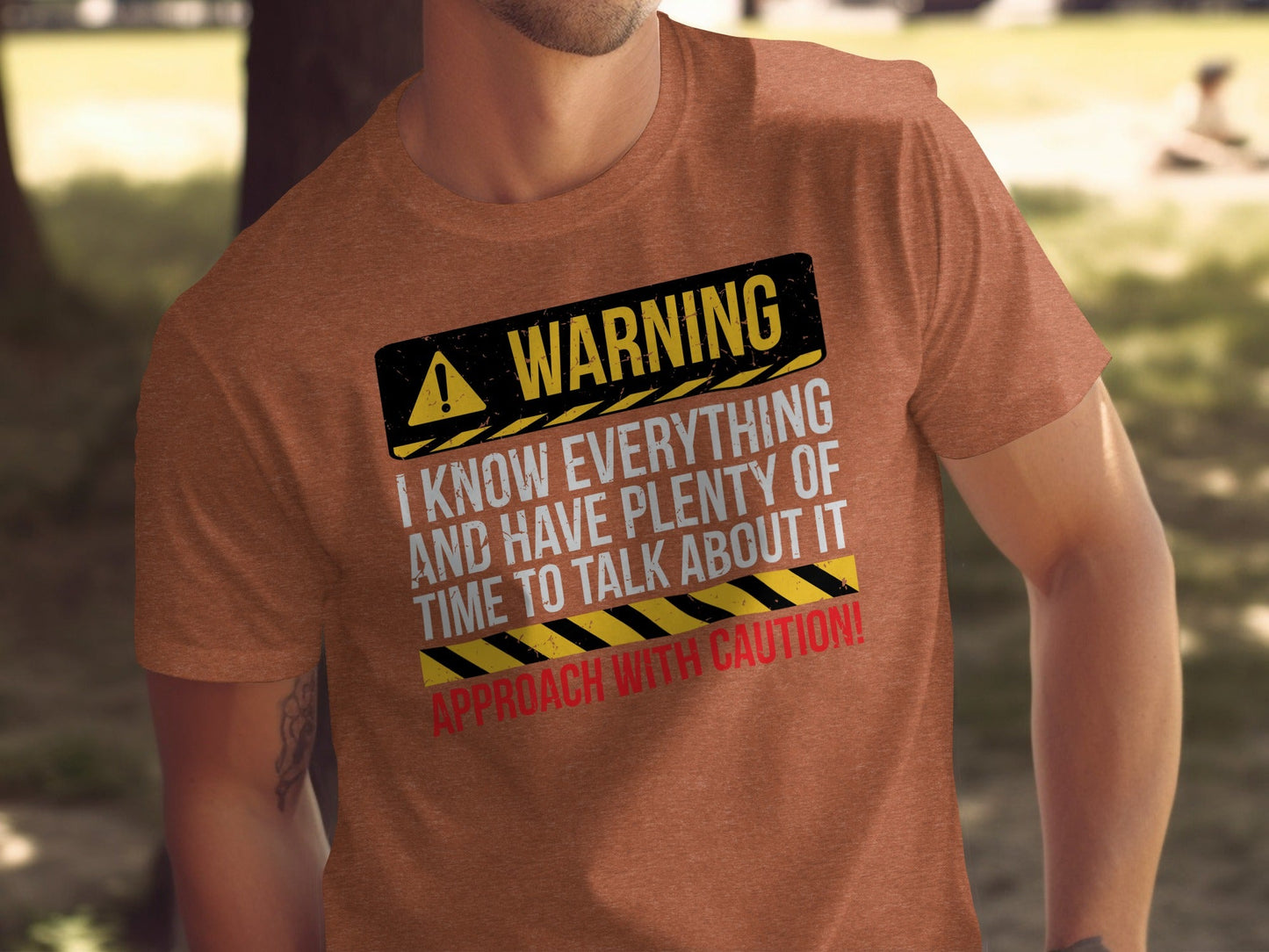Warning I Know Everything Funny Statement Graphic T-Shirt